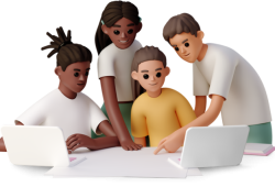 colleagues discussing team project